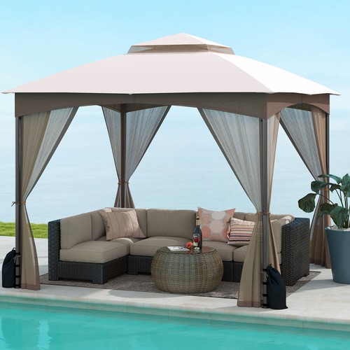 Gazebo with mesh walls - with,