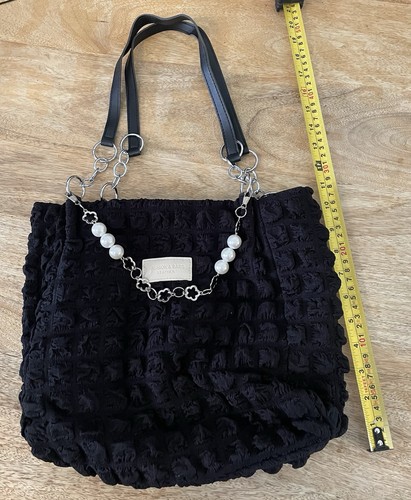 Black quilted tote - tote, bag