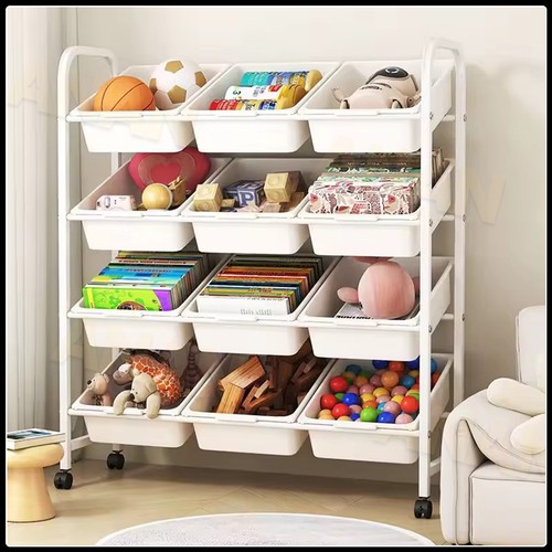 Mobile storage cart shelf toy - mobile,