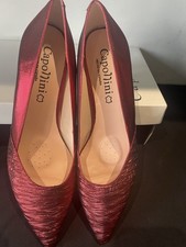 Capollini Ruby Red Court Shoes
