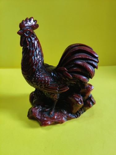 Chinese cinnabar resin rooster - resin,