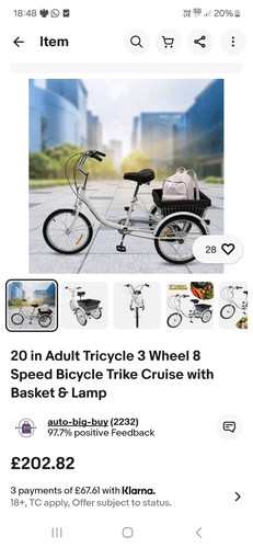 Adult tricycle wheel 8 - in,