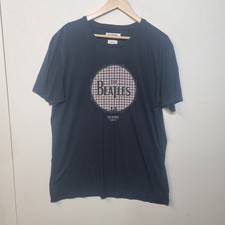Ben Sherman X Beatles Mens T-Shirt Size XL Short Sleeve Black Graphic Print Mod