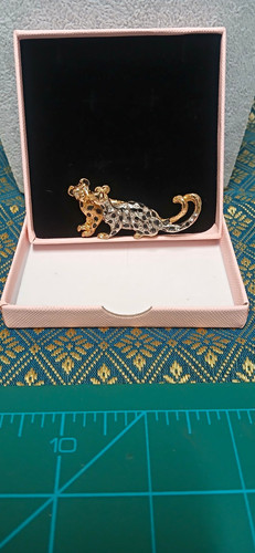 Vintage double leopard brooch - double,