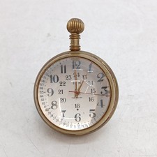 Elgin Incabloc Antique Victorian Ball Magnifying Desk Clock In Military Time