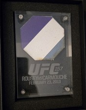 Ronda Rousey Liz Carmouche Signed UFC 157 Canvas Piece PSA/DNA & Dana White COA