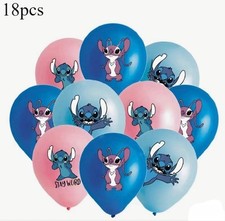 18pcs Stitch Balloons Set Birthday Party Decor | Cute Cartoon Theme Gift Idea