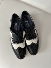 Black And White Leather Saddle Shoes Size 41 EU (7.5/8 UK)