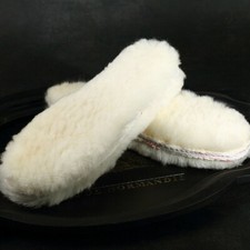1 Pair Sheepskin Sheep Wool Shoes Insoles Boots Inner Soles Winter Fluffy Unisex