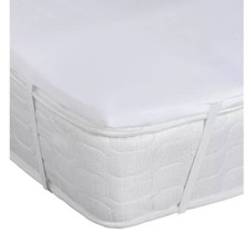 Kingsize Bed Mattress Topper Polyester White 5cm Deep Pocket Memory Foam Home