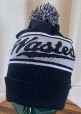 VERY NICE "WASTED" WINTER BEANIE HAT BLACK/GRAY OSFM VERY GOOD CONDITION    21