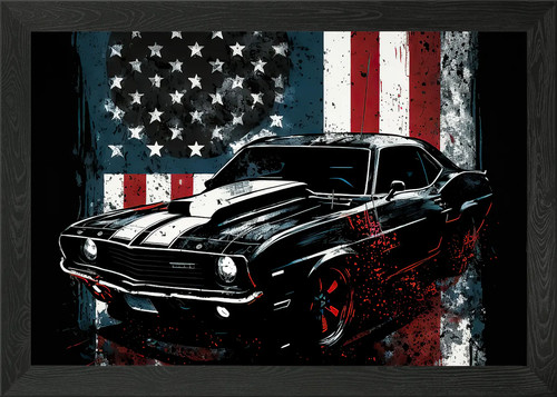American muscle car framed - muscle,