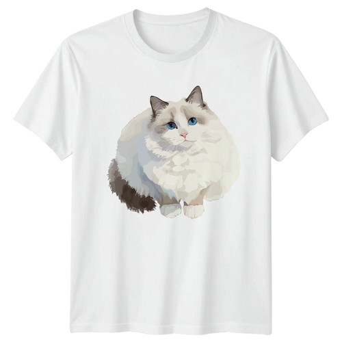 Ragdoll cat shirt blue eyed - blue,
