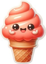Colour Cute Ice Cream Wall Art