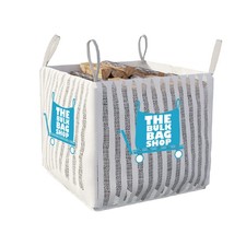 Log Bulk Bag Ventilated Fabric - 100x100x100cm Open Top, Flat Base (1000kg 5:1)