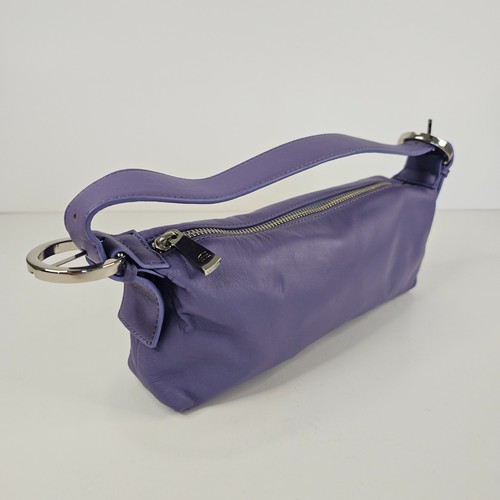Express leather handbag purple - leather,