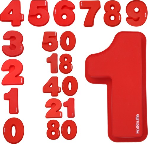 Large silicone number cake tin - number,