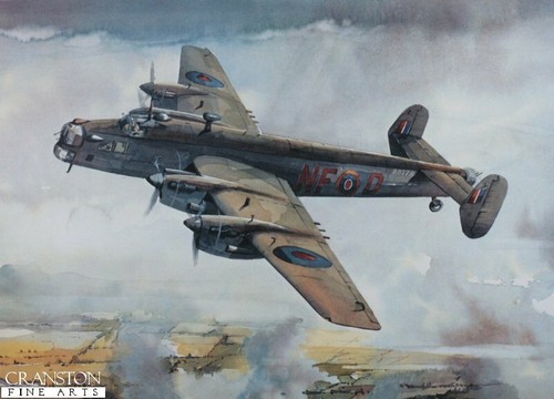 Halifax bomber aviation art - halifax,