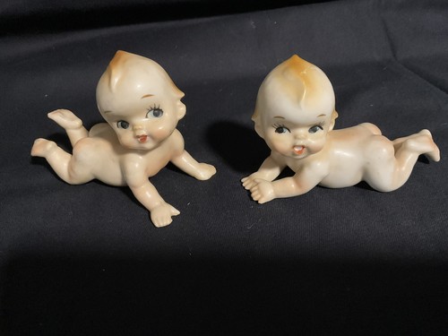 Pair vintage pottery - a,