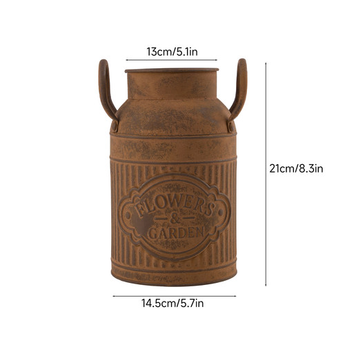Rustic metal vase vintage - rustic,