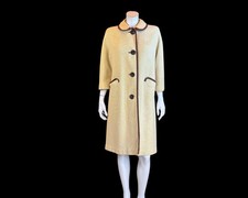 50s 60s Cream & Brown Mid