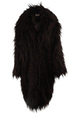 MIKUTA BLACK FAUX FUR COAT