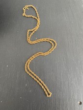 Vintage Trifari Gold Tone Chain Necklace Plaited Rope Length 28 Inches