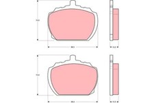 Brake pads GDB340 TRW for FORD ROVER MG TRIUMPH RELIANT