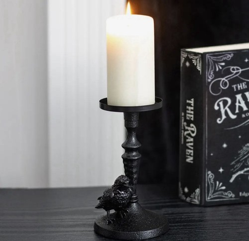 Raven pillar candle holder - pillar,