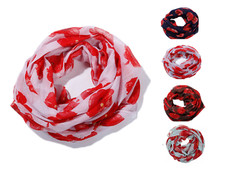 Poppy Flower Print Women Ladies Scarf Neck Shawl Stole Wrap Fashion Scarves Soft
