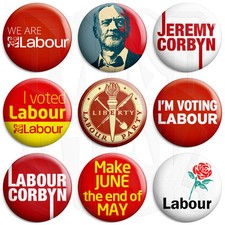 Vote labour party badge 25mm - party,