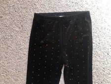 Black Velvet Leggings Gold