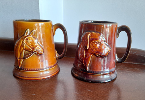 Pair vintage sylvac dog - vintage,