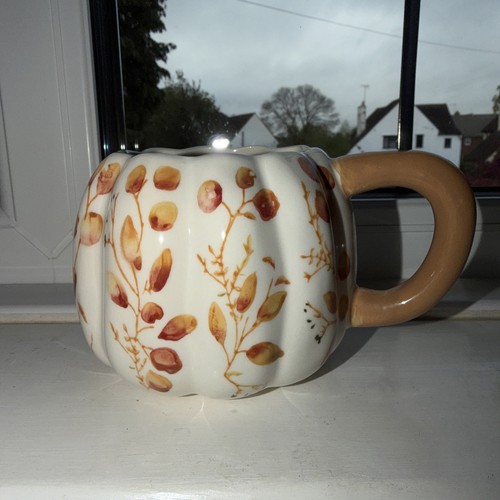 Anthropologie pumpkin mug - pumpkin,