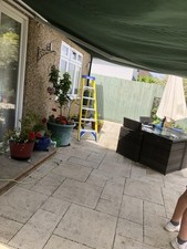 Primrose 4m x3m electric Awning, Plain Green