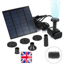 Solar Panel Powered Water Feature Pump Garden Pool Small Pond Aquarium Fountain