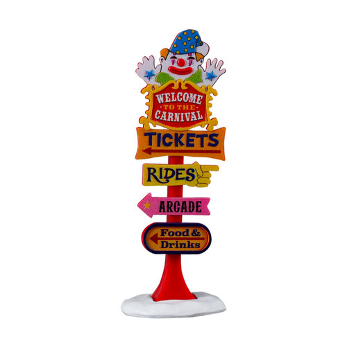 Lemax carnival welcome sign - lemax,