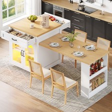 Kitchen Island w/ Extendable