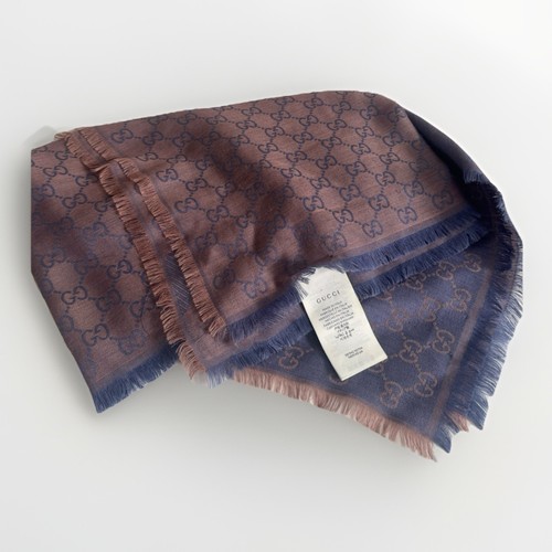 Gucci wool silk scarf - gg,