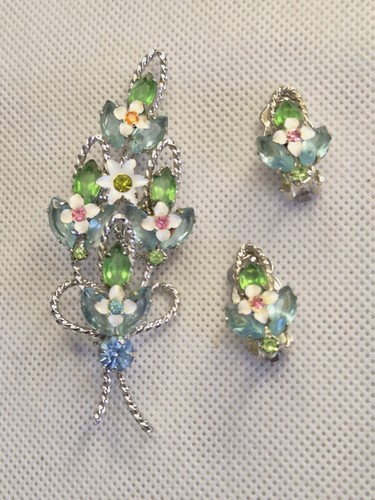 Vintage floral earrings and - vintage,