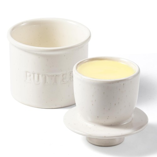 Butter crock with - butter, for