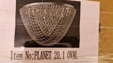 Stunning Oval Chandelier with Crystal Accents - New in Box, Never Installed