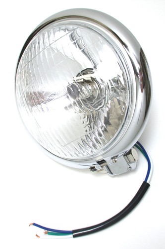 Bottom mount headlight chrome