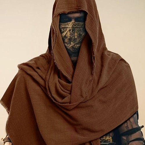 Unisex wrap cloak black - unisex, black/brown