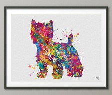  Westie Dog Watercolor Print