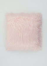 SET OF 2 24" LARGE LUXURY MONGOLIAN FUR CUSHION COVER + REMOVABLE CUSHION INSERT