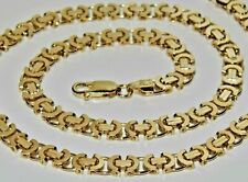 9ct Gold on Silver Byzantine Necklace / Chain - ALL LENGTHS - Men's or Ladies