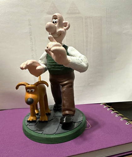 Printed wallace gromit - 3d, &