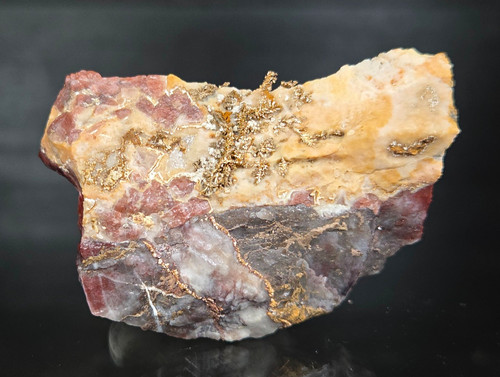 Native gold calcite - native, on