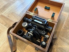 Vintage Theodolite With Timber Box